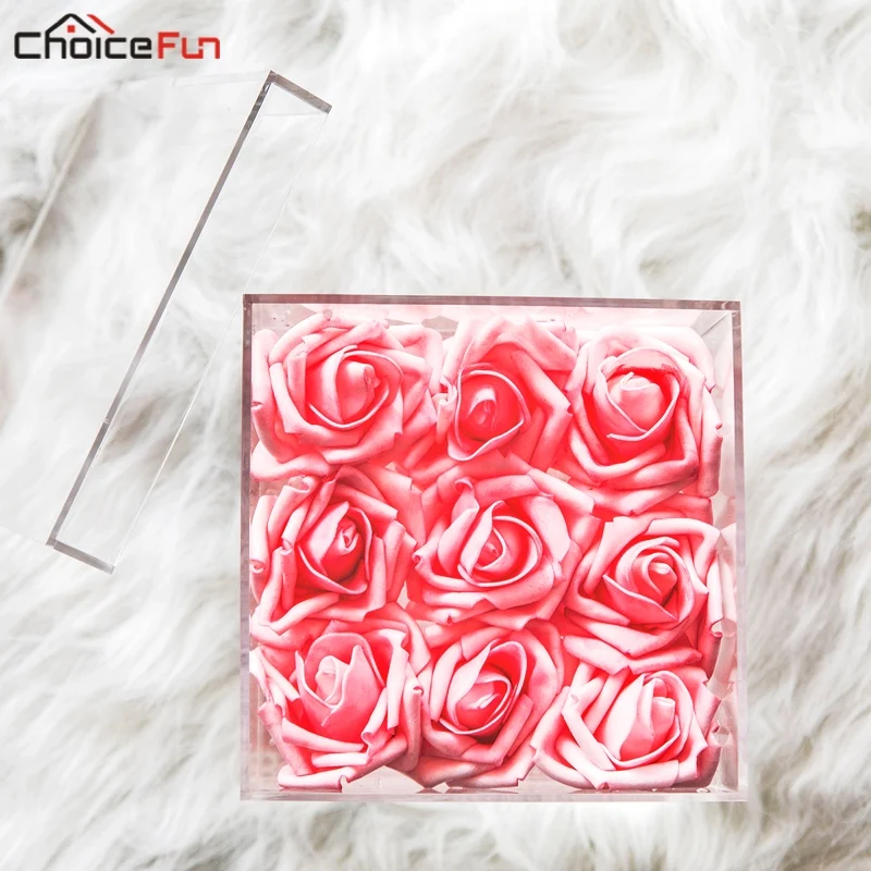 Фото CHOICE FUN Роскошная 100% акриловая прозрачная пластиковая подарочная коробка с 9 CHOICE FUN Роскошная 100% акриловая прозрачная пластиковая подарочная коробка с 9