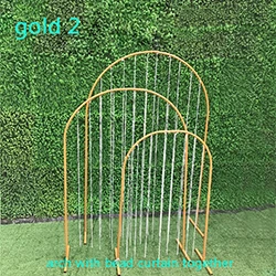 gold (with bead) Свадебные, домашние, вечерние, сценические декорации, арка, реквизит, Н-образный Металл кованое железо, дорожный свинец, искусственные цветы, стенд, украшение, украшения - Цвет: gold (with bead)