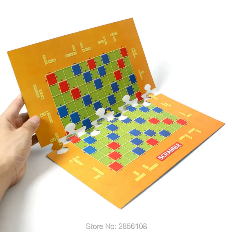 Семейные забавные Junior SCRABBLE 2 веселые игры в слова в одном английском Игра-Головоломка Развивающие игрушки Вечерние игры, веселье кроссворд игра