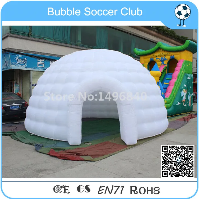 Бесплатная доставка 5 метров белая большая купольная палатка надувной Igloo с