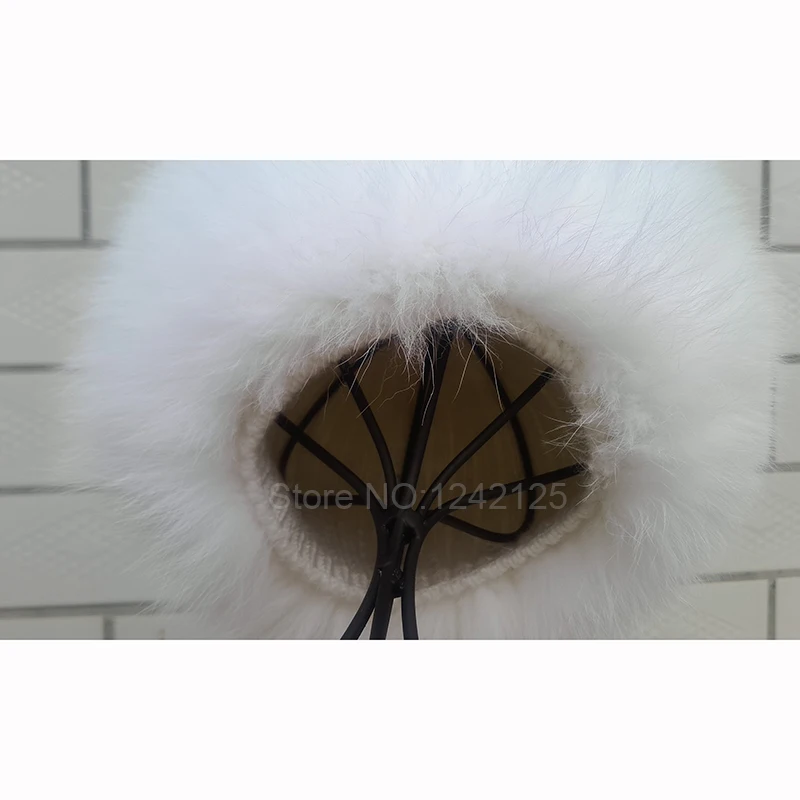 Новая зимняя меховая шапка для русской леди теплые вязаные шляпы с настоящим