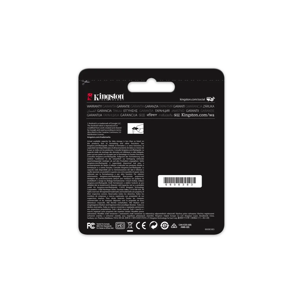 Kingston Технология холст реакцию 64 ГБ MicroSDXC класс 10 UHS I 100 МБ/с. черный красный|Карты