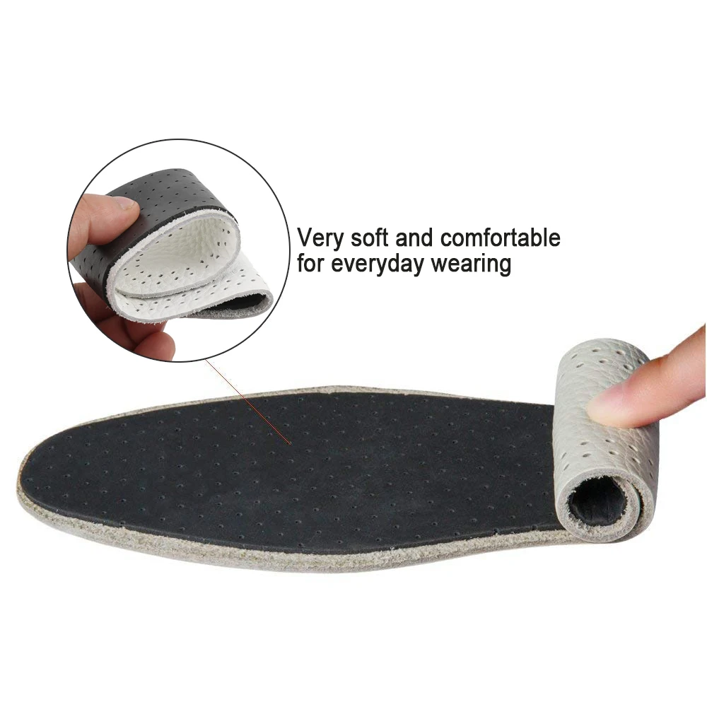 SOCOMFY Breathable Leather Insole For Men Women Thin Full Length Shoe Pads Pigskin Instantly Absorb Sweat Replacement Insoles | Обувь