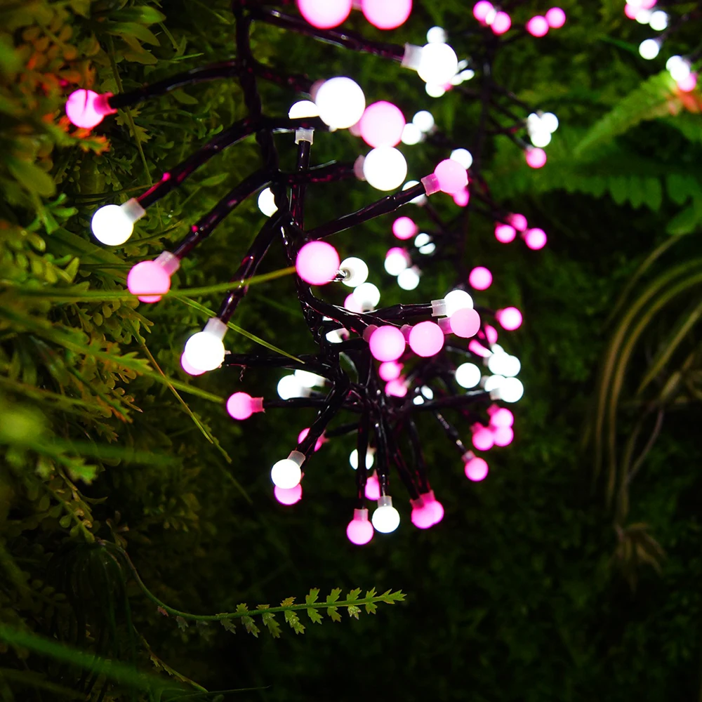 гирлянда новый год Романтический Двойной Цвета свет шнура 3 м/9.8ft 400 LED розовый и