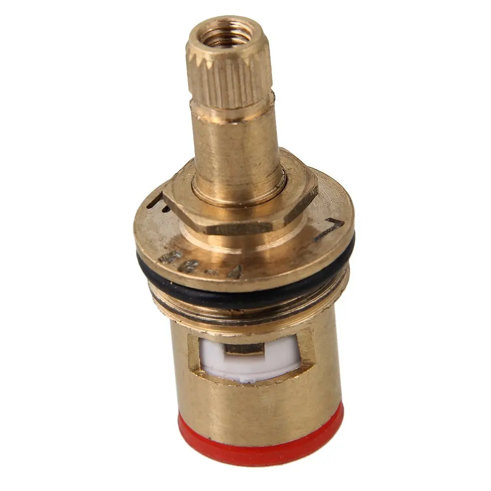 Brass Female Thread Faucet Triangle Ceramic Disc Cartridge Valve Core Tap Fittings Clockwise Hot Cold Water Replacement | Обустройство