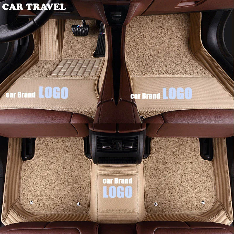 Double layer Автомобильные коврики для путешествий с логотипом Volkswagen vw up CC passat b5 b6 b7 b8 polo golf 4 5 6 tiguan jetta touran touareg в автомобильном стиле - Название цвета: Double layer