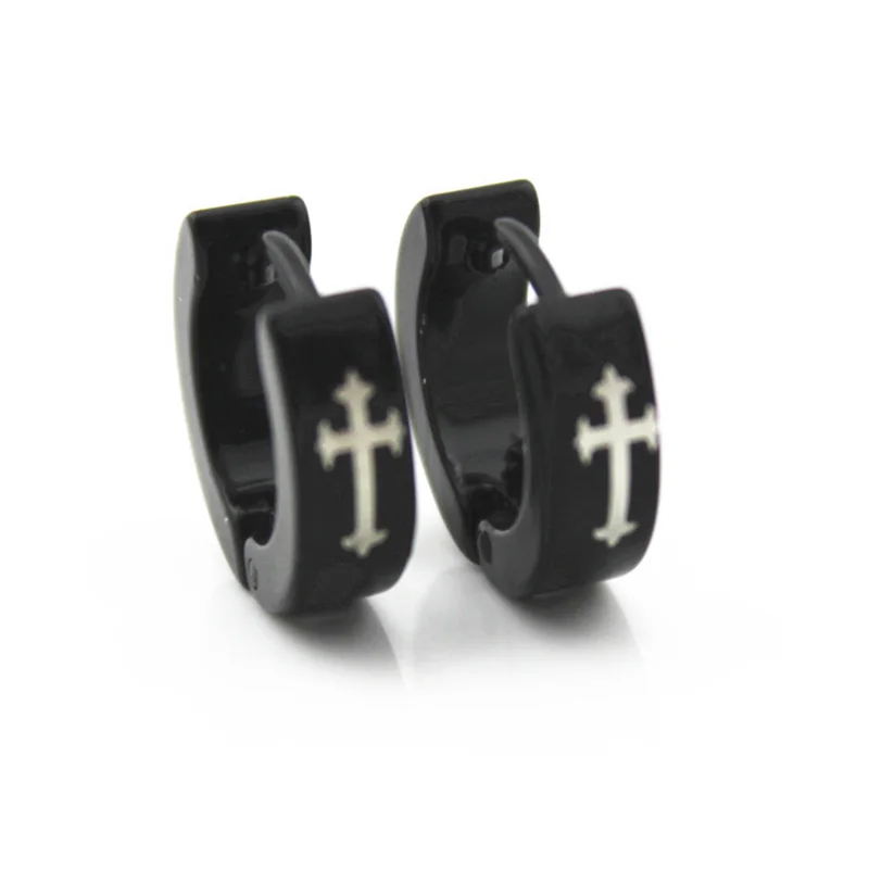 Серьги кольца из нержавеющей стали в стиле панк для мужчин и женщин маленькие