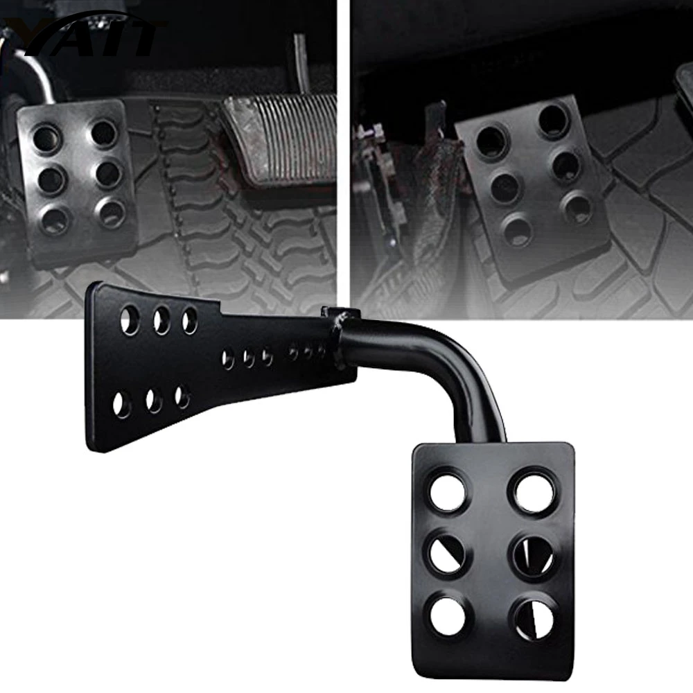 Yait для 2007-2016 Jeep Wrangler JK и неограниченная черная металлическая левая подставка ног