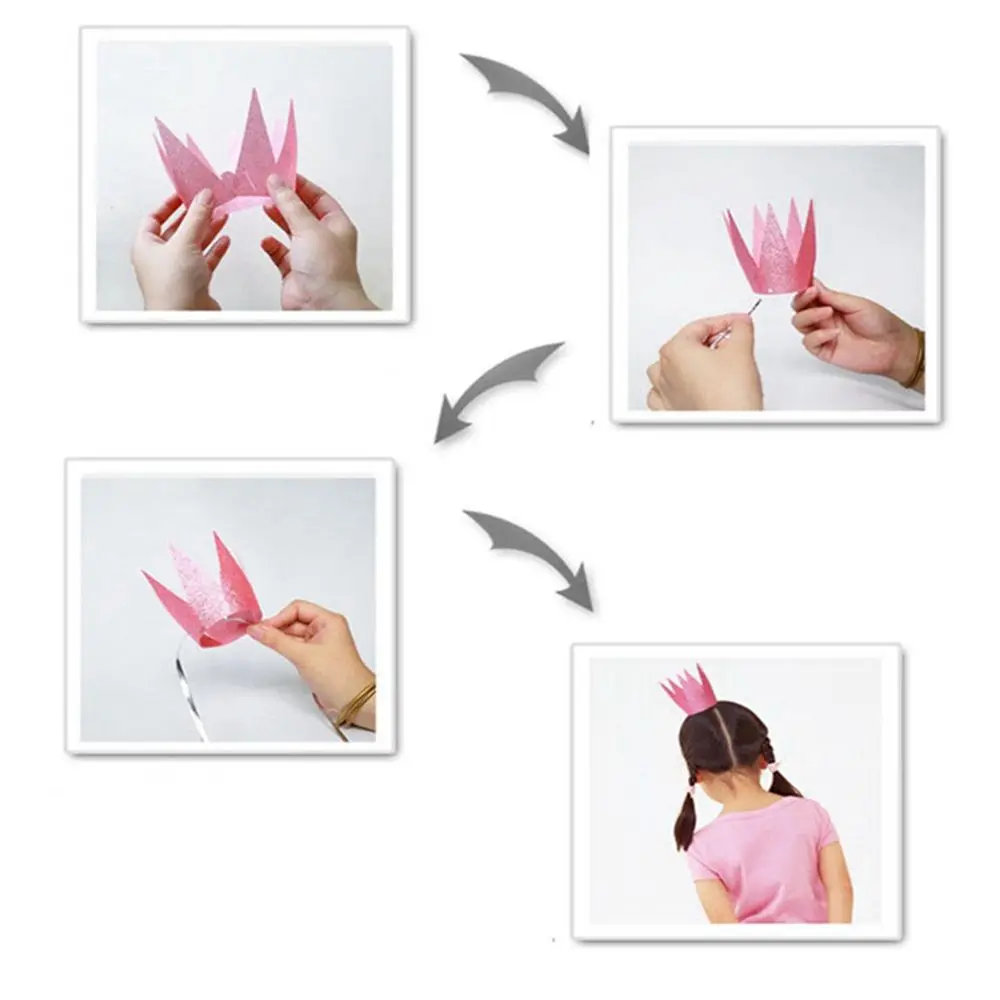 6 шт. милые бумажные шляпы на день рождения для маленьких мальчиков и девочек