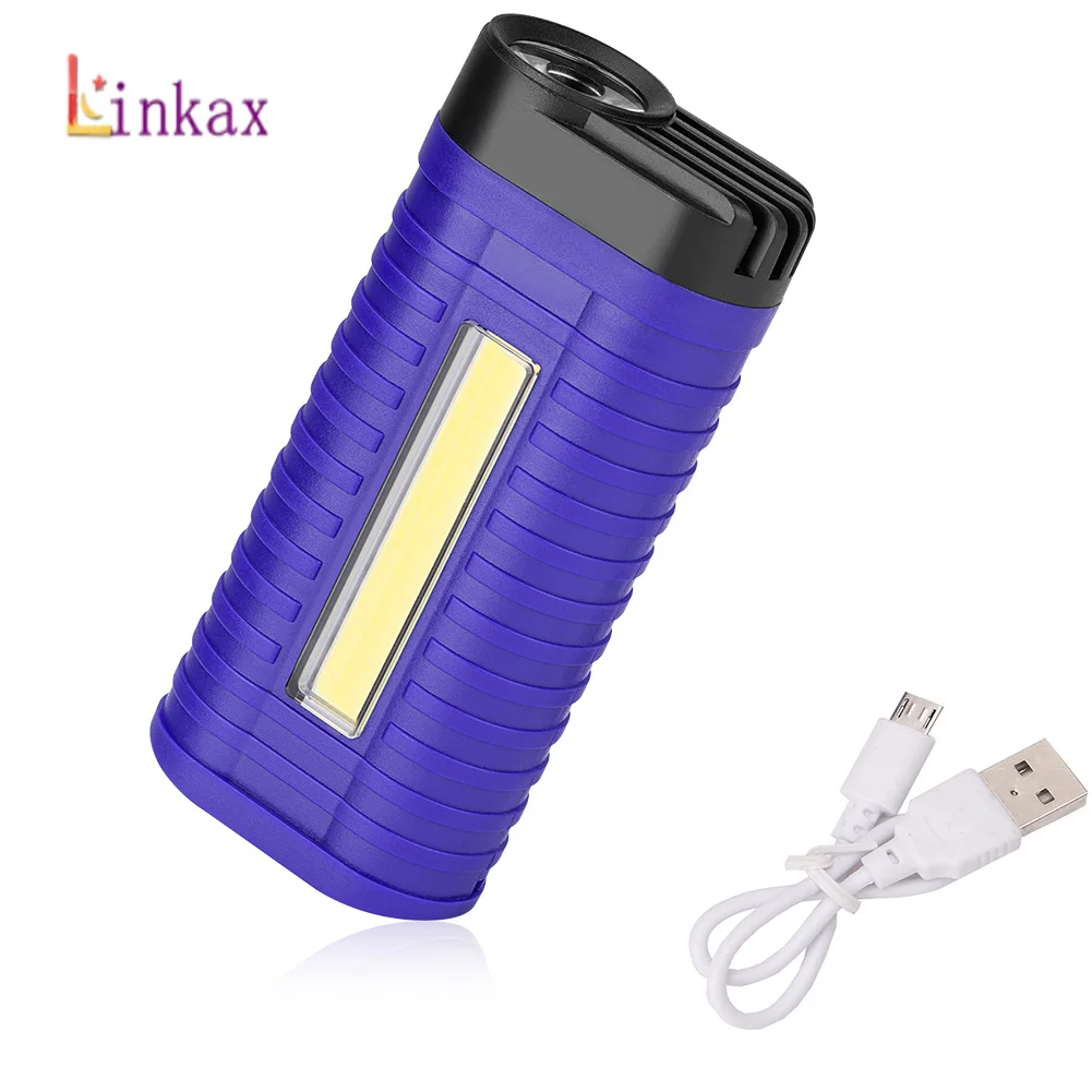 Светодиодный фонарик с COB матрицей супер ярсветильник рабочий светильник USB