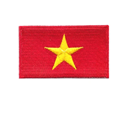 Vietnam Азиатский флаг вышивка железа на патчи аппликация на одежду стикер - Цвет: Vietnam