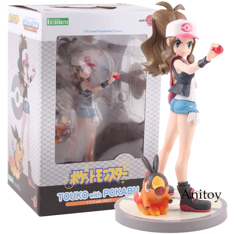 B with box ARTFX KOTOBUKIYA статуи Туко с Pokabu Tepig/Mei с Tsutarja Snivy ПВХ Аниме Фигурки Коллекционная модель игрушки - Цвет: B with box