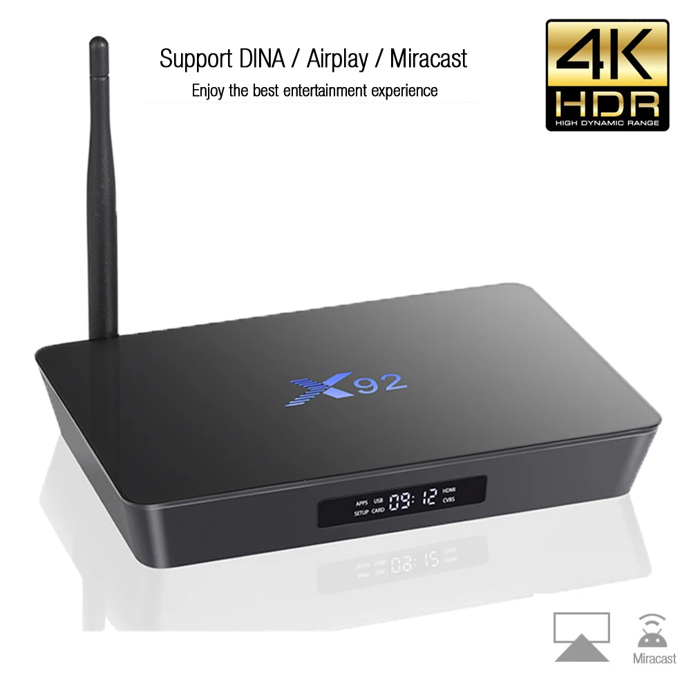 Хит X92 ТВ приставка 3 ГБ 32 ГБ Amlogic S912 Восьмиядерный 2,4 ГГц/5,8 ГГц WiFi HDMI смарт-приставка Bluetooth USB 2,0 смарт ТВ приставка