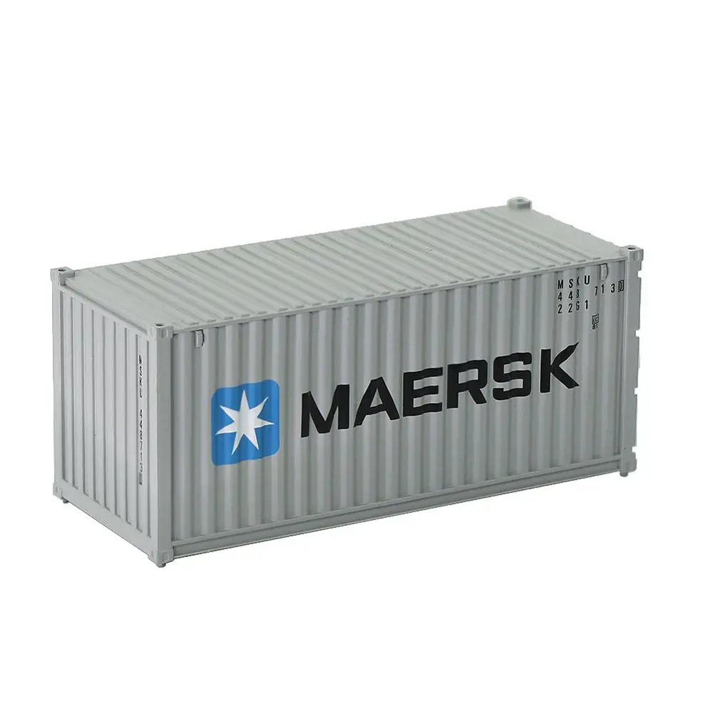 MAERSK C8726 1 шт. 20 футов грузовой контейнер HO Масштаб 1: 87 20 футов контейнер модель железнодорожной линии макет - Цвет: MAERSK