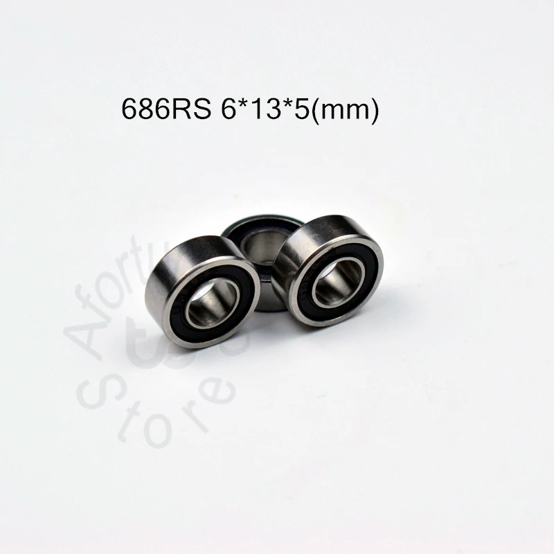 686 686RS 6*13*5(mm) 10pieces bearing free shipping ABEC-5 bearings rubber Sealed Bearing 686 686RS chrome steel bearing