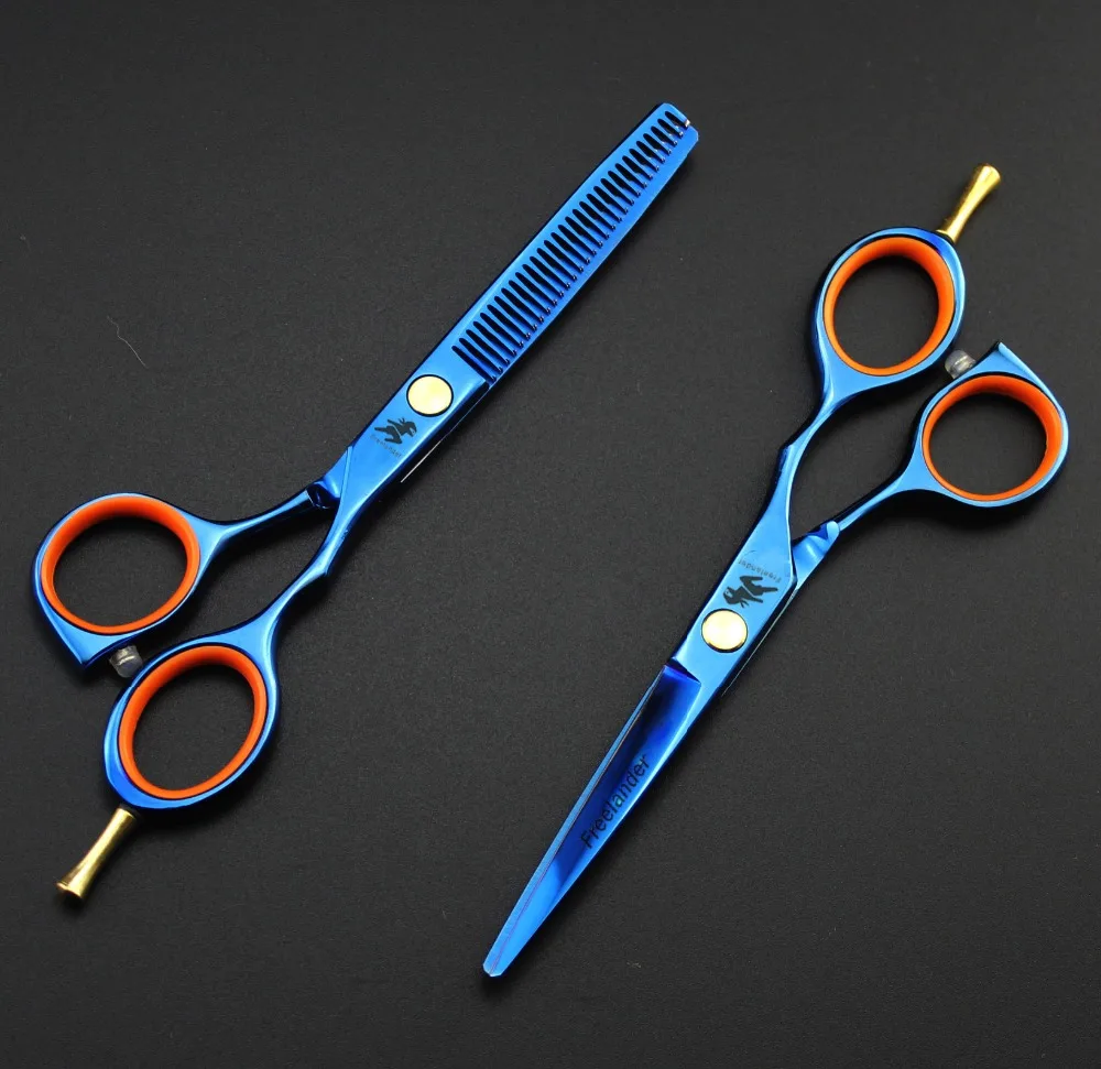 

Japanese Freelander Scissors 5.5 Inch Flat Scissors Tooth Scissors 2 Combination Sets Multicolor Selection Hairdressing Scissors