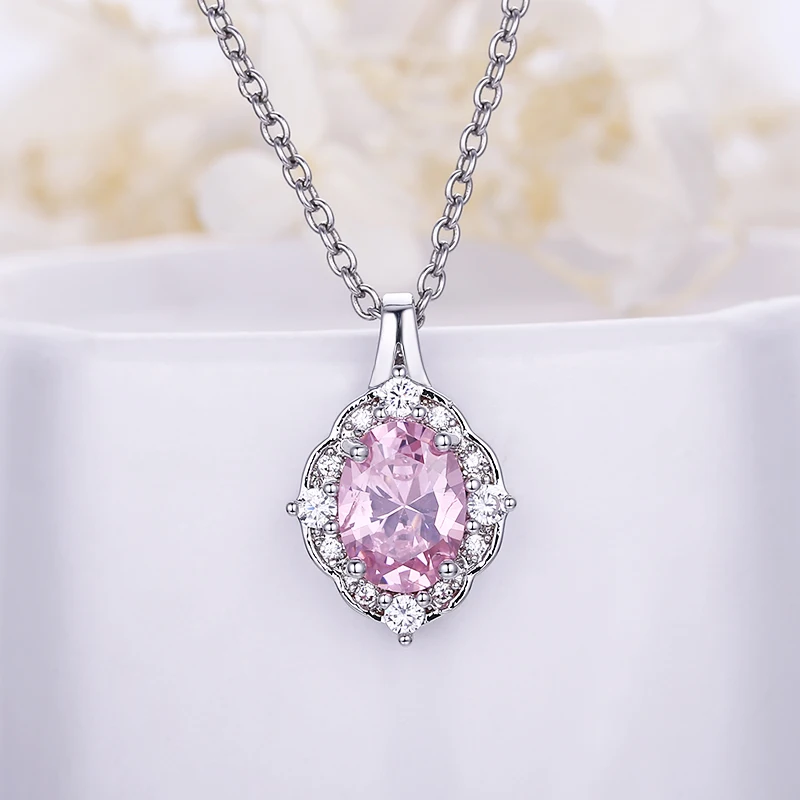 Высококачественный простой индивидуальный кулон Овальный AAA кубический циркон