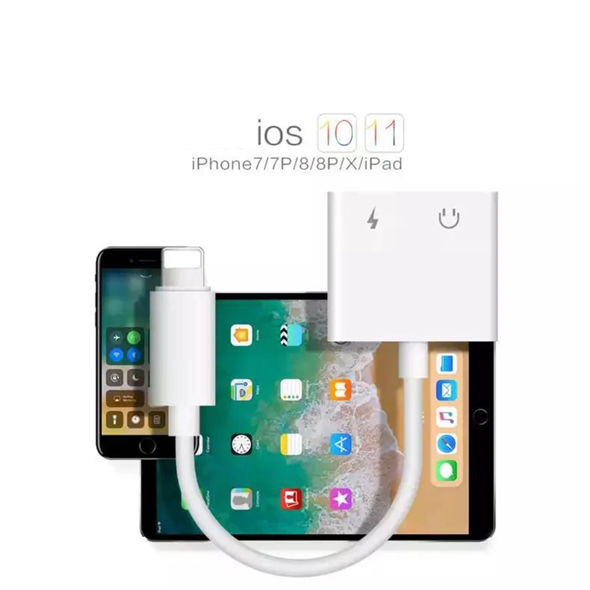2 в 1 для lightning двойной разъем наушники Aux IOS 10 3 12.1.4 iPhone X XS Max 8 7 Plus Двойной Аудио