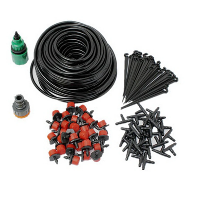 Горячая продажа 25 м 4/7 мм ирригатор шланг с капельный водовыпуском наборы DIY микро