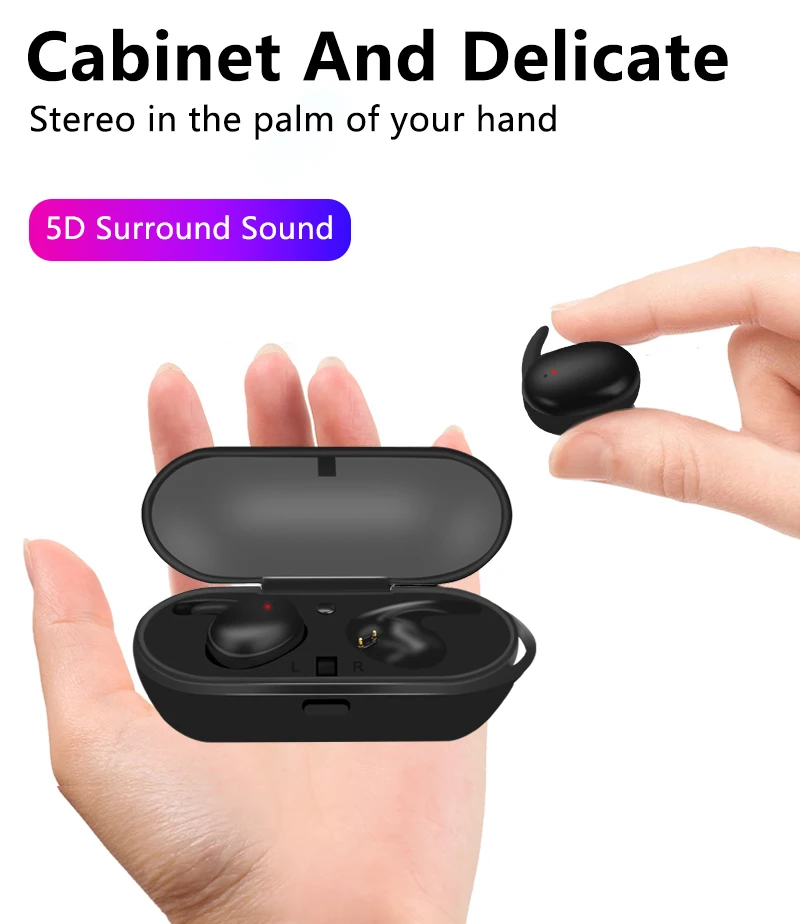 T2C TWS беспроводные Bluetooth наушники для Xiaomi huawei мобильный стерео наушники спортивные наушники с микрофоном портативная зарядная коробка