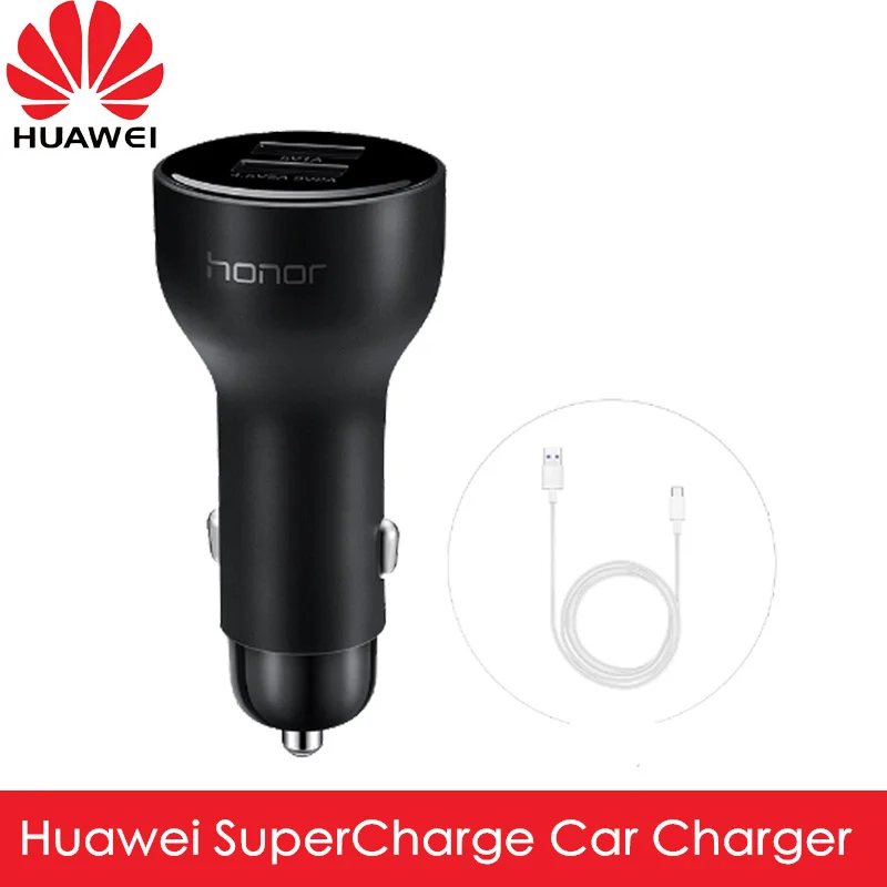 

Huwei Dual Fast SuperCharge Car Charger Original 22.5W Fast Usb type-c Cable Quick Car charging adapter for P40 P30 Pro Mate30 9