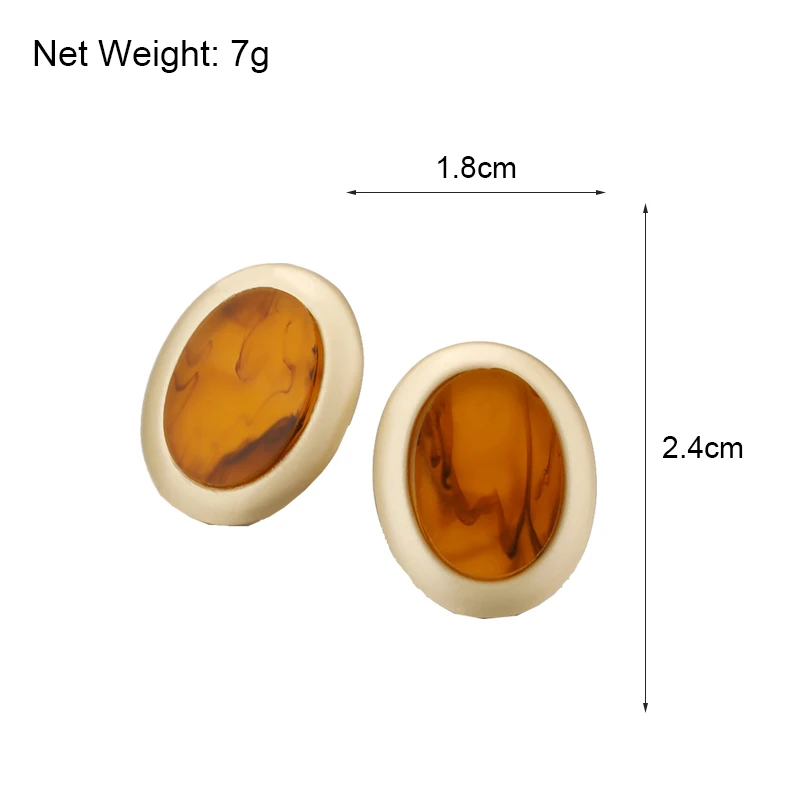 Amorcome простой 2 Цвет Уникальный Акриловые серьги-гвоздики для женщин круг