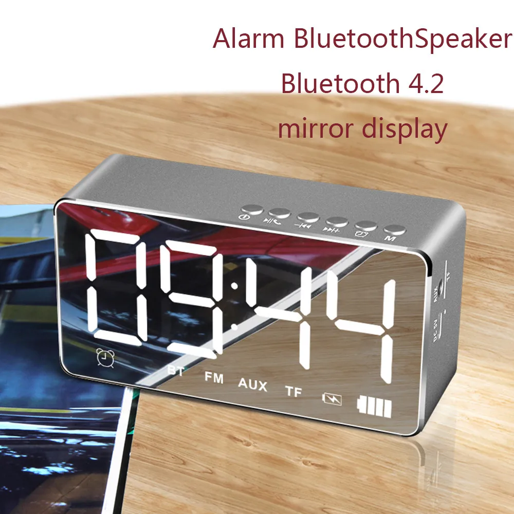 Q9 мини беспроводной супер бас Bluetooth динамик TF карта аудио будильник домашняя