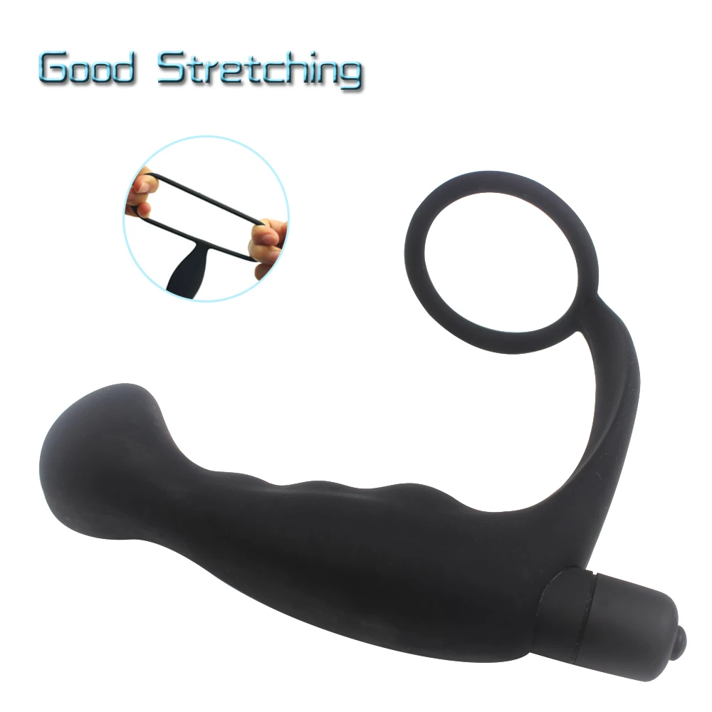 IKOKY Silicone Anal Vibrator Butt Plug Men Climax Delay Ejaculation Adult Products Prostate Massager Sex Toys for Cock Ring | Красота и