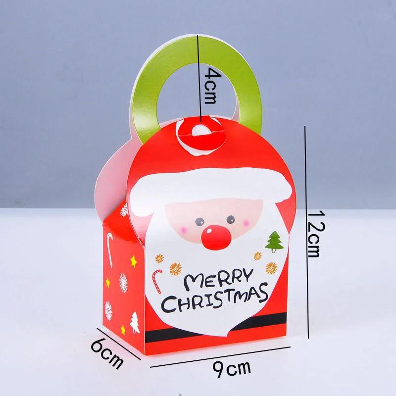 Hoomall 12 шт. бумажная Подарочная коробка Новогодняя сумка Navidad печенья холокатная
