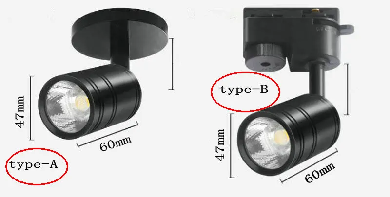 Dimmable COB 10 Вт Светодиодный светильник для трека алюминиевый потолочный рельсов ing