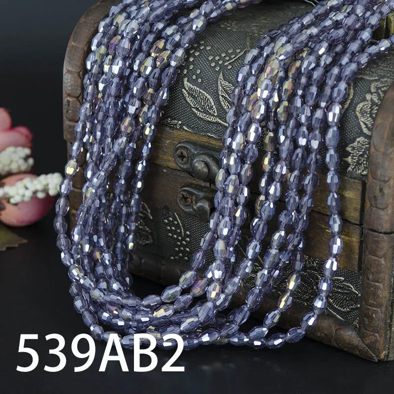 Стеклянные бусины в форме риса 70 шт высококачественный 4*6 мм стеклянный бисер