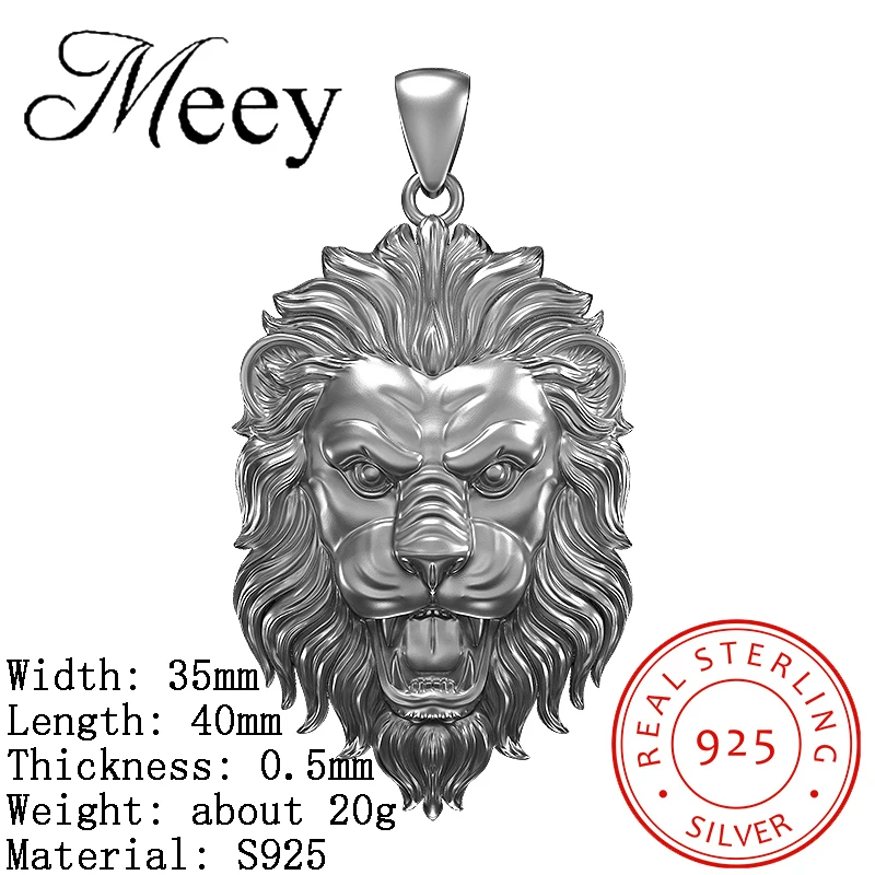 Стерлинговое Серебро 925 пробы ювелирное ожерелье с Львом подвеска в европейском