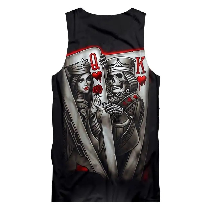 Мужская майка без рукавов UJWI повседневный жилет с круглым вырезом и 3D принтом в