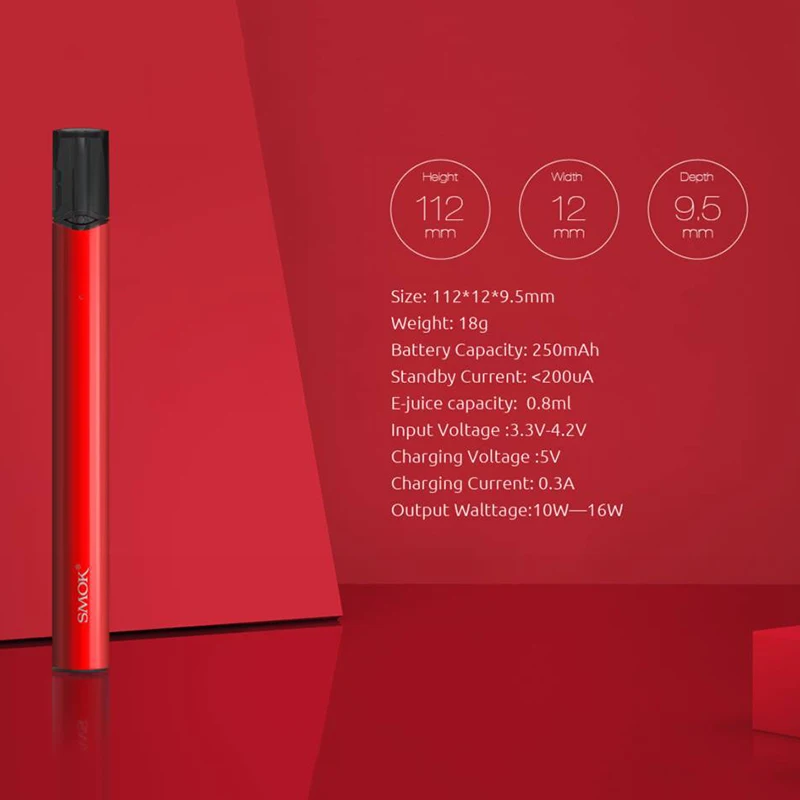 2 шт. электронных сигарет SMOK уз KIT электронная сигарета mini VAPE pen pod Комплект с 250 мА/ч