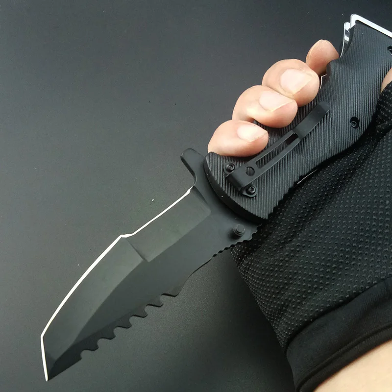 Тактический нож CS GO Counter Strike большой Karambit складной шейный все черные Потрясающие