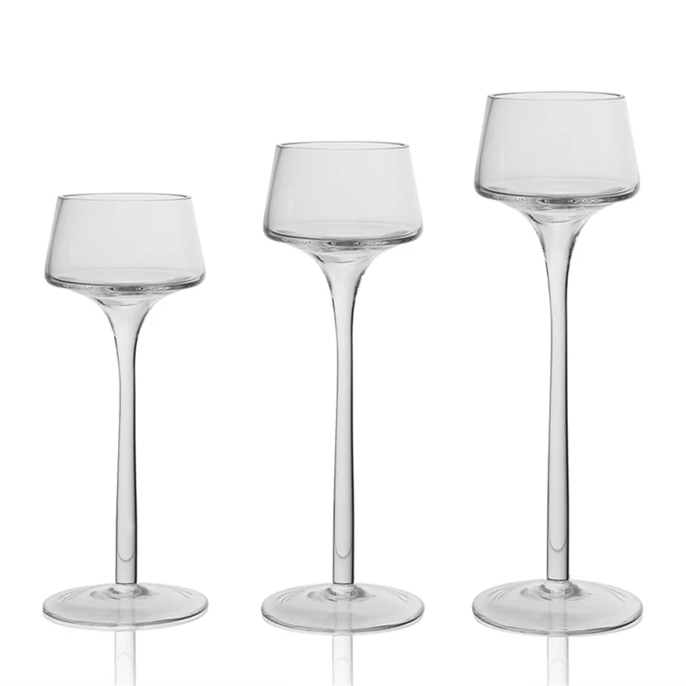 Набор из 3 предметов стеклянный подсвечник декоративная палочка Свадебный