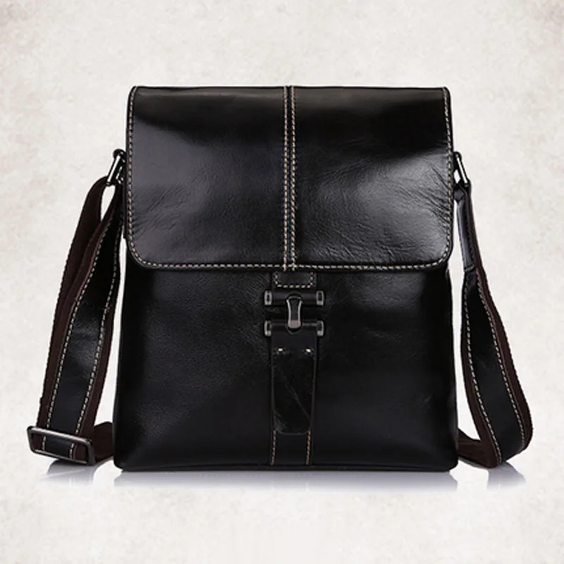

Men Genuine Leather Crossbody Fashion High Quality Cowhide Business Shoulder Messenger bag Briefcase Men Bag
