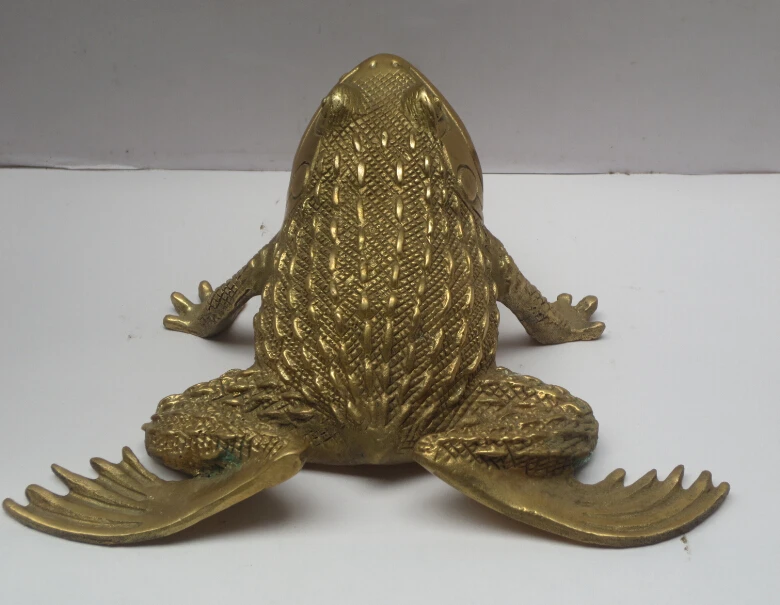 christmas decorations for home+ Metal crafts Home Decoration Chinese brass Carved Frog Statue/Feng Shui Scupture | Дом и сад