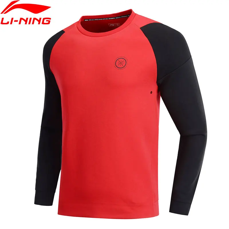 Li-Ning Мужская толстовка серии Уэйд обычная посадка 66% хлопок 34% полиэстер