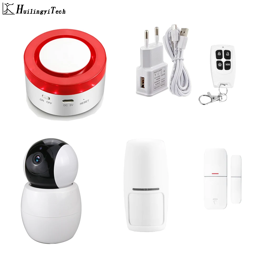 

Smart Home Security WiFi Alarm Siren for Smart Life APP Compatible Intelligent Wireless Camera
