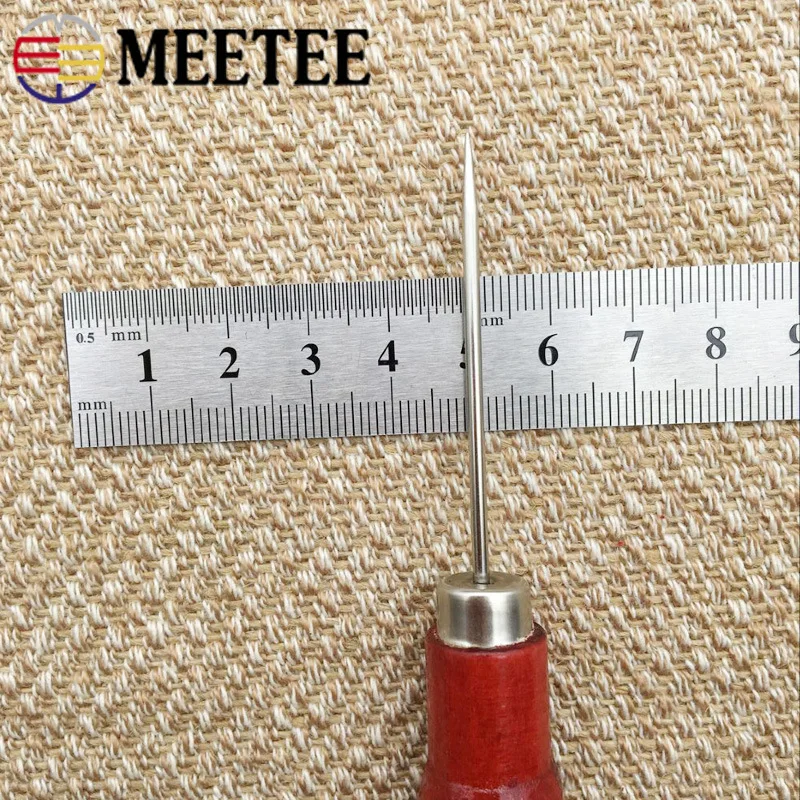 Meetee 10 шт. Тыква Awl тысячи прямое сверло деревянная ручка DIY кожа двойная ручной