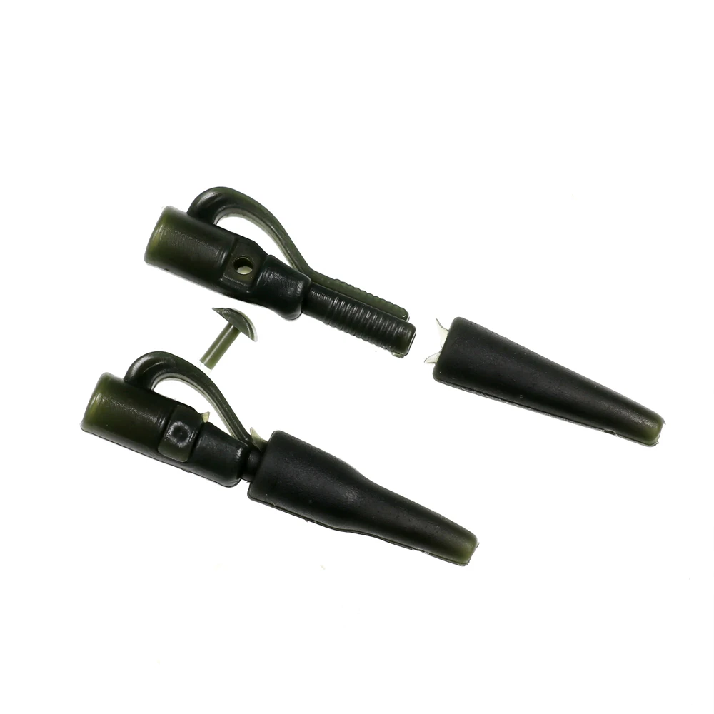 Bimoo 10 комплектов булавка Saftey Leadclip& tailrubber для карповых рыболовных снастей безопасная свинцовая Зажимная система для использования с поворотными поводками черный коричневый