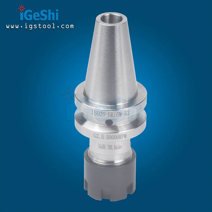 

High speed 50000rpm ISO20 ER16 52L ISO20 collet chuck tool holder for CNC OM1 machine