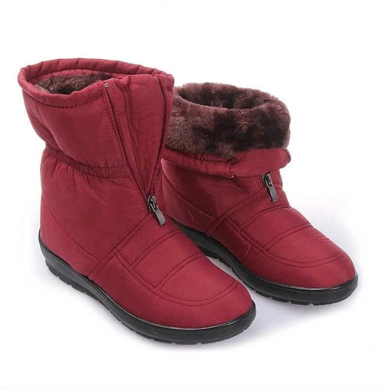 2017 снегоступы шерсти Зимы теплый нескользящей водонепроницаемый женщин сапоги