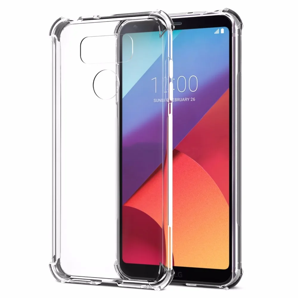 Мягкий прозрачный силиконовый чехол для LG G6 Plus ультра тонкий полный Чехол