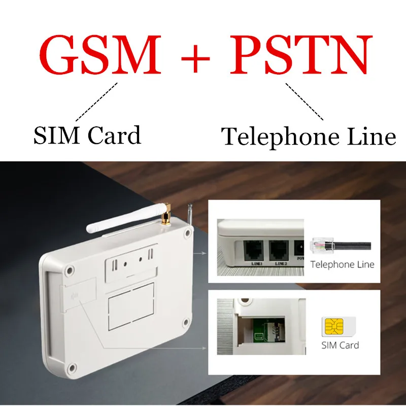 Fuers GSM PSTN SIM домашняя охранная сигнализация с клавиатурой ЖК экран телефонная