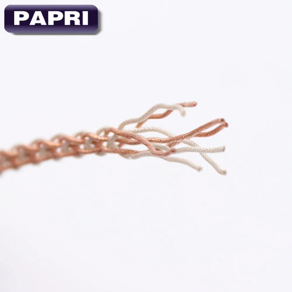 

PAPRI Upgraded Headphone Cable 6N OCC Silver COO Brass Platinum Wire surround Cable Audio Speaker Earphone Cable