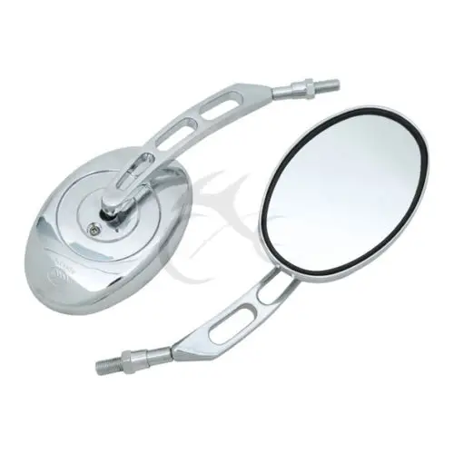 Мотоциклетные хромированные боковые зеркала заднего вида для Honda Suzuki Kawasaki Chopper