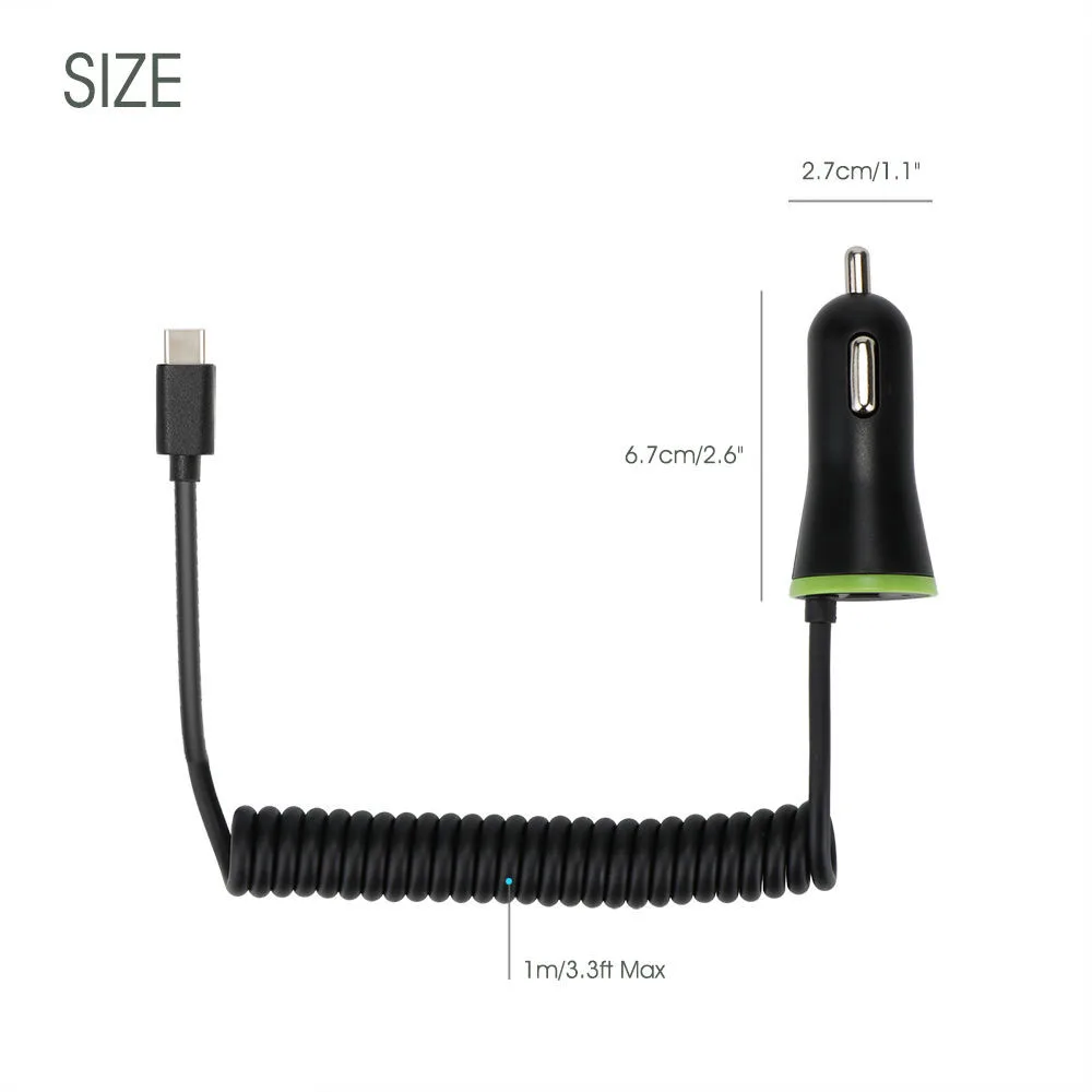 USB Автомобильное зарядное устройство для iPhone X 8 7 6s 6 plus 10 автомобильное с микро Type C