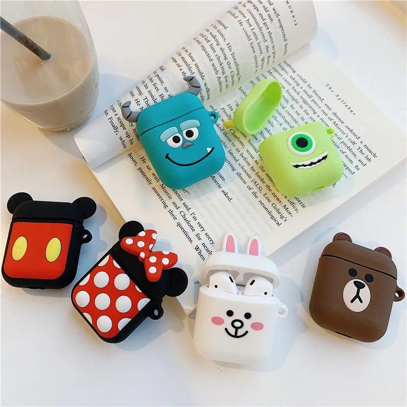 Cute monsters mobile phone string For airpods earphone minnie mickey winnie soft bag Universal hook up strap Wrist band | Мобильные